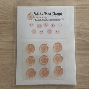 Peachy Keen paper doll Faces Stamps dolly dumplings and simple simons 1/2" size